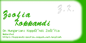 zsofia koppandi business card